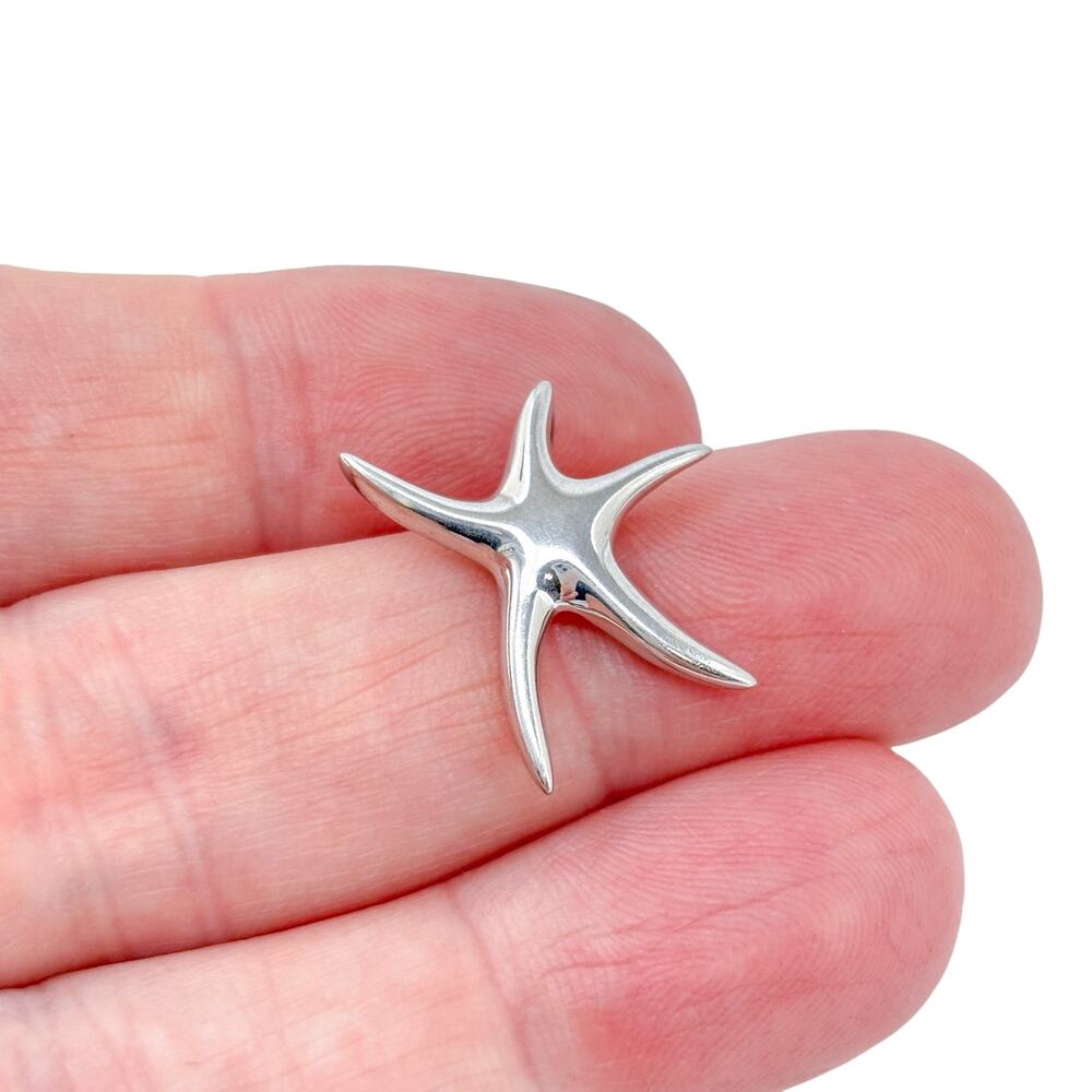 Vintage Sterling Silver 925 Starfish Pendant